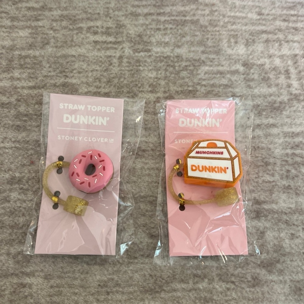 2025 Dunkin Stoney Clover Ln Straw Topper Munchkins  Donut New